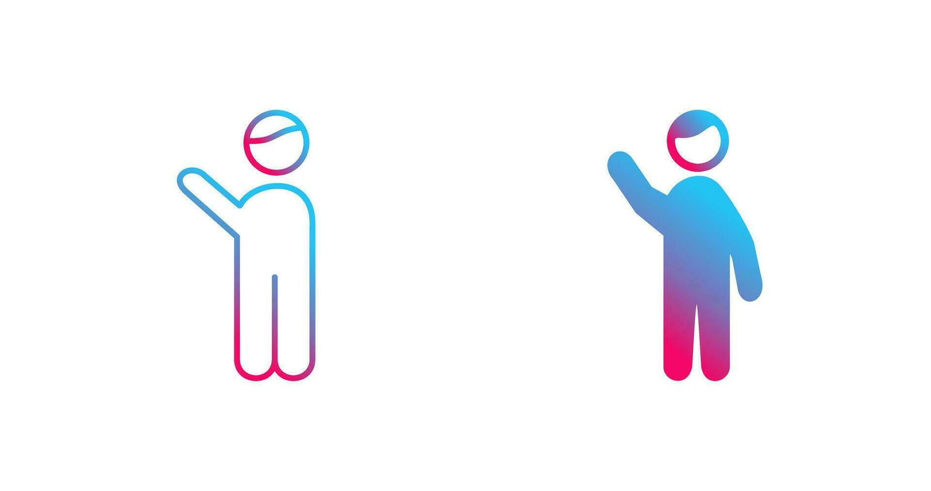 Waving to people Vector Icon