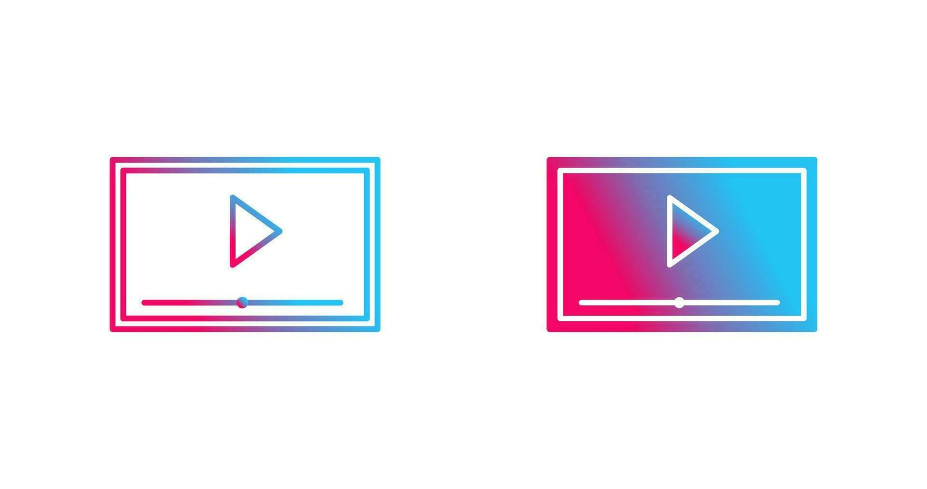 Video Screening Vector Icon