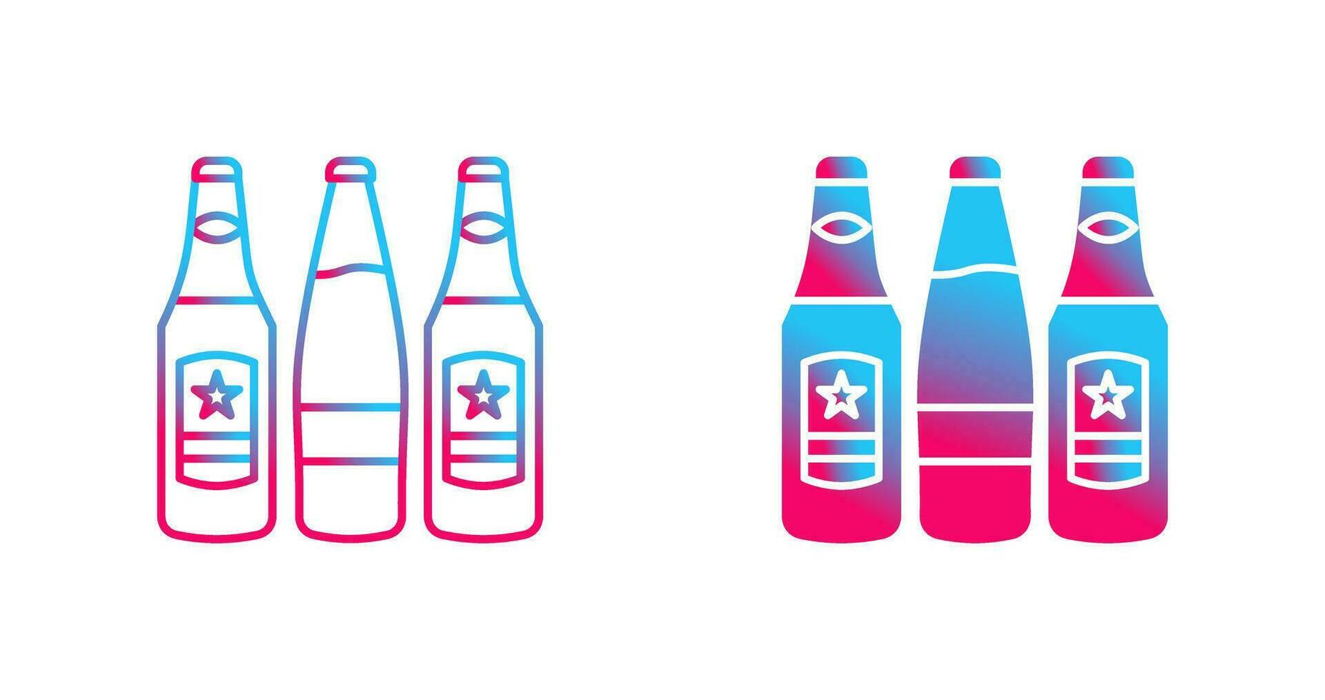 Beer Bottles Vector Icon