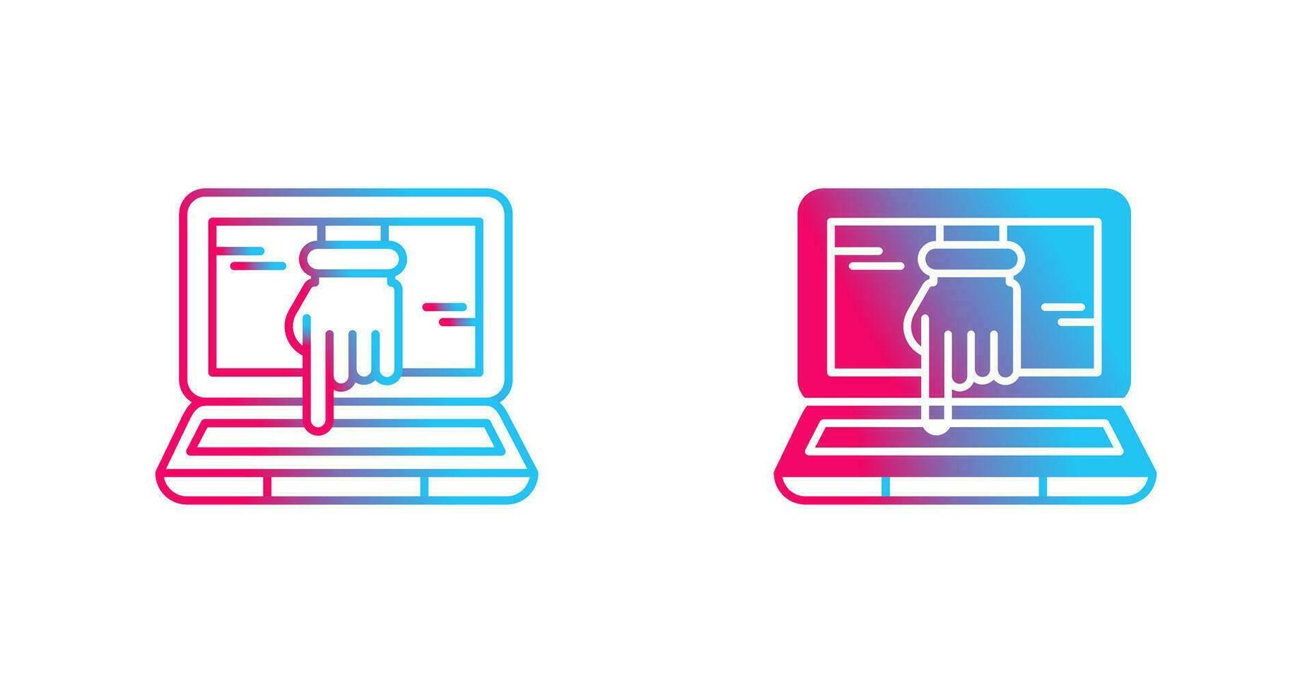Computer Hacking Vector Icon