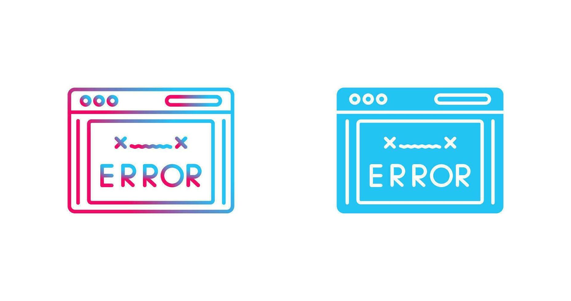 icono de vector de código de error