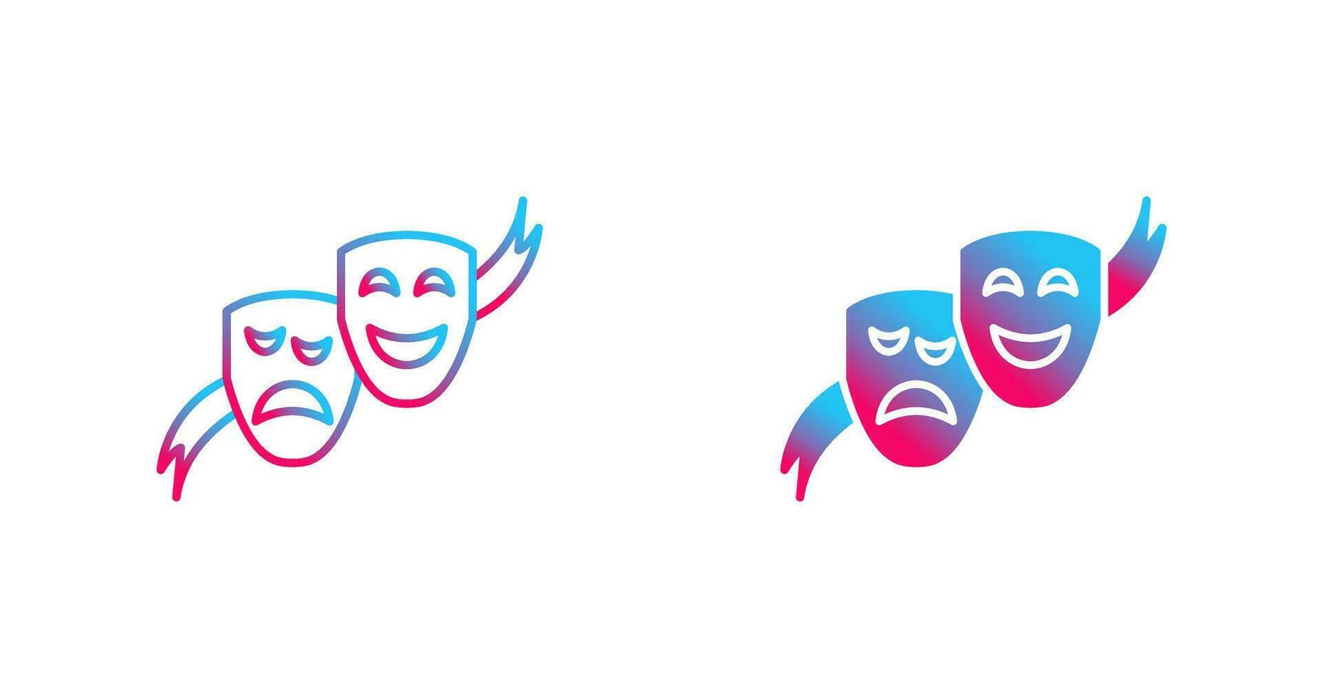 Theater Masks Vector Icon