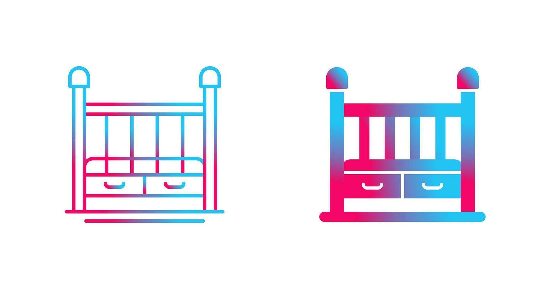 Baby Crib Vector Icon