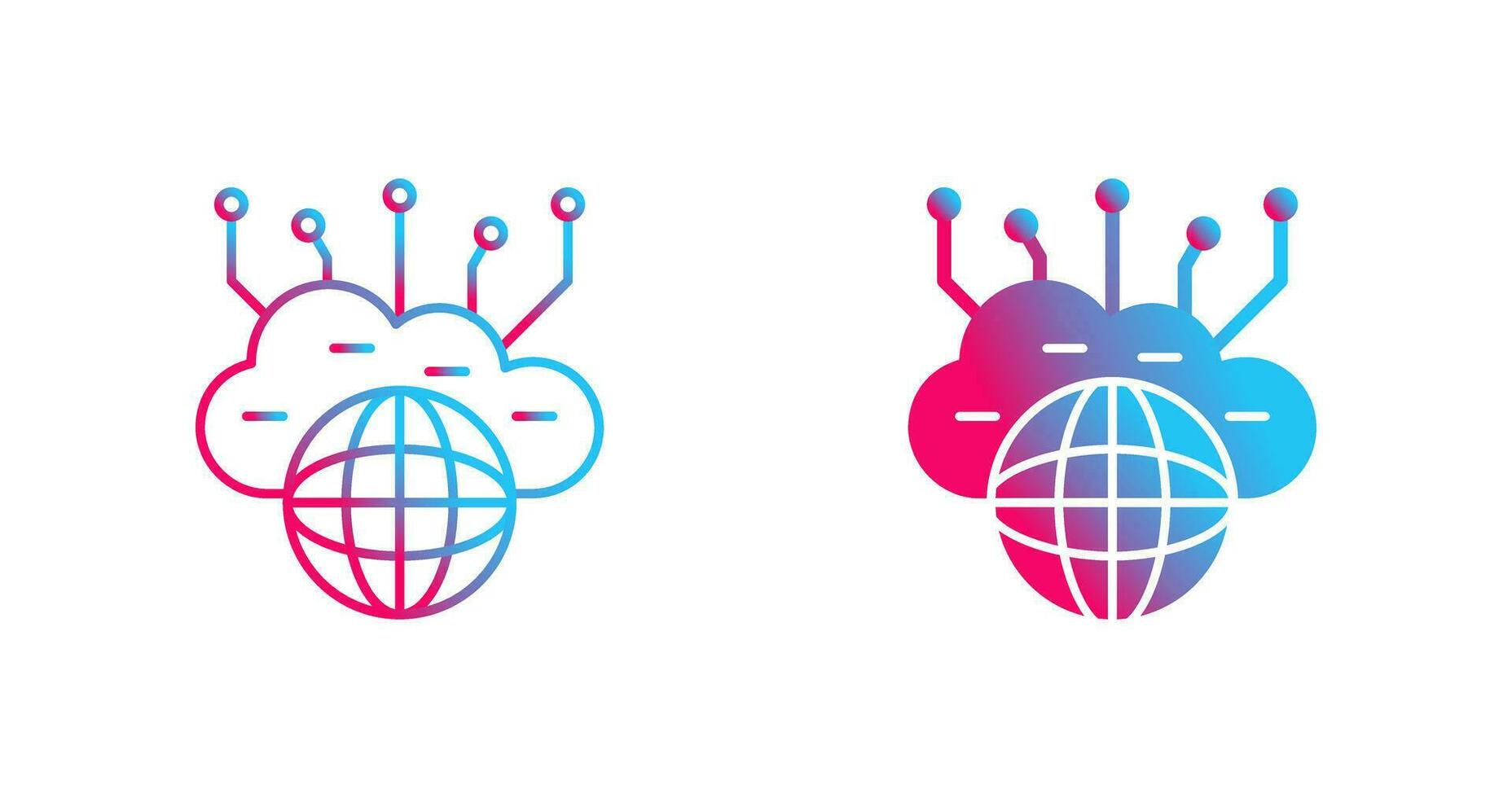 Computing Cloud Vector Icon