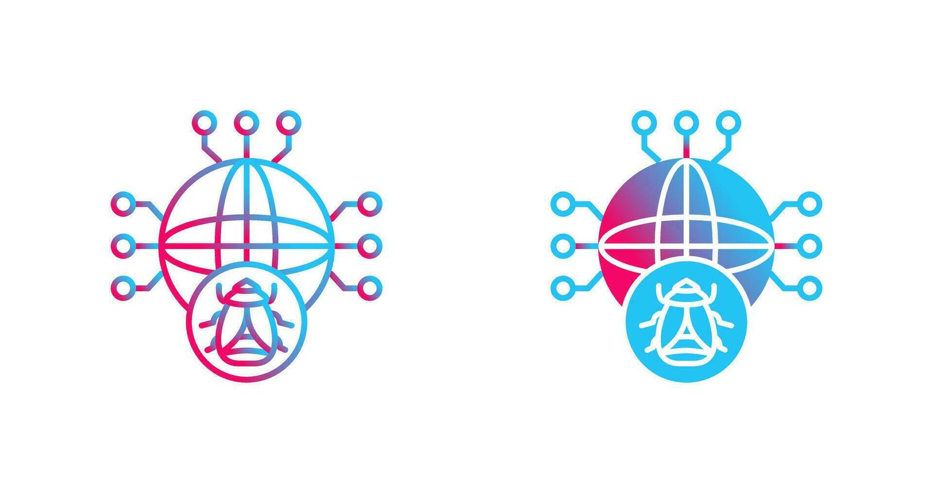 Global Malware Vector Icon