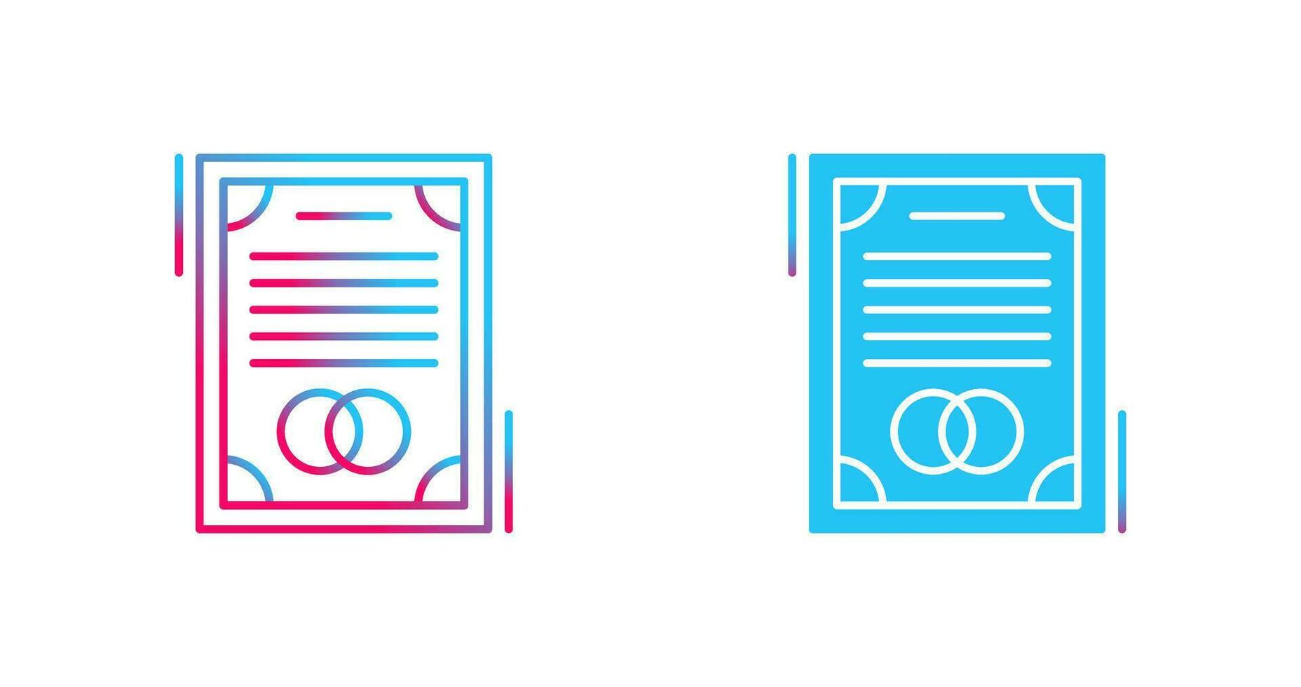 Wedding Contract Vector Icon