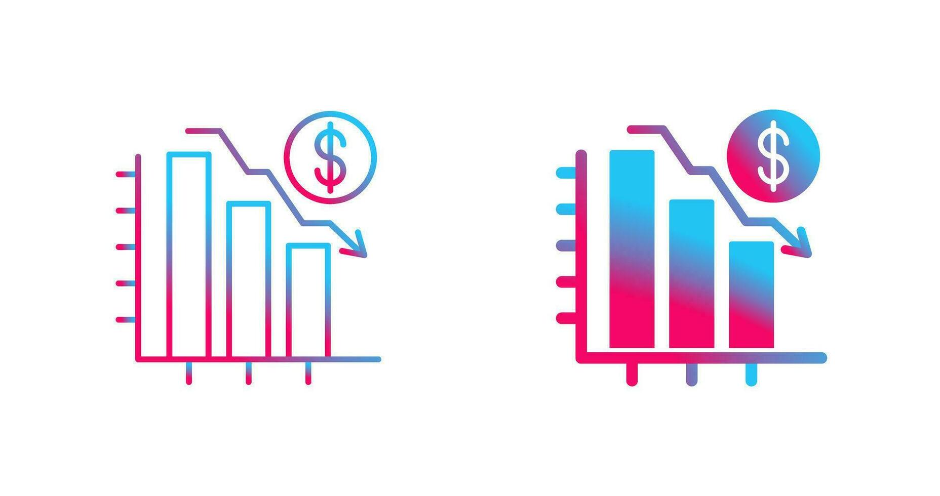 Chart Down Vector Icon