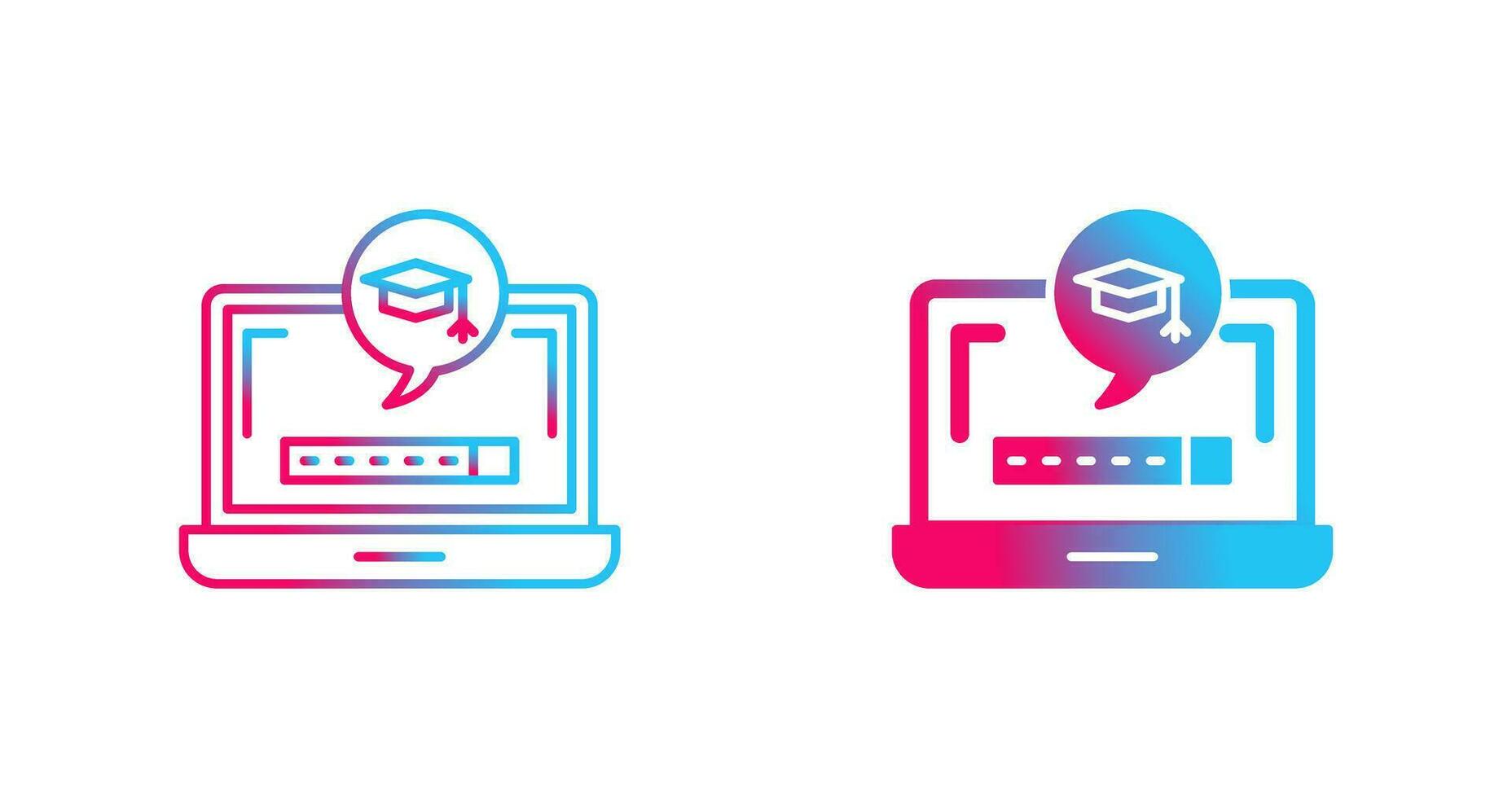 Digital Learning Vector Icon