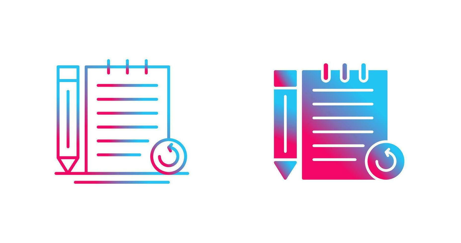 Rechecked Notes Vector Icon
