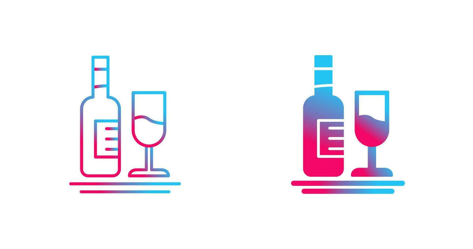 White Wine Vector Icon