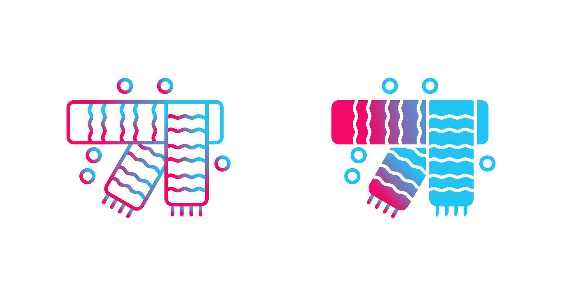 Winter Scarf Vector Icon