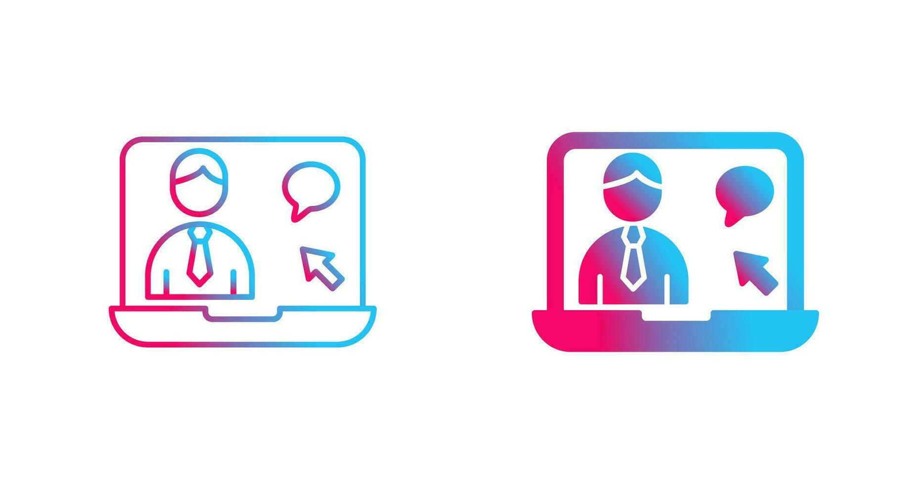 Online Interview Vector Icon