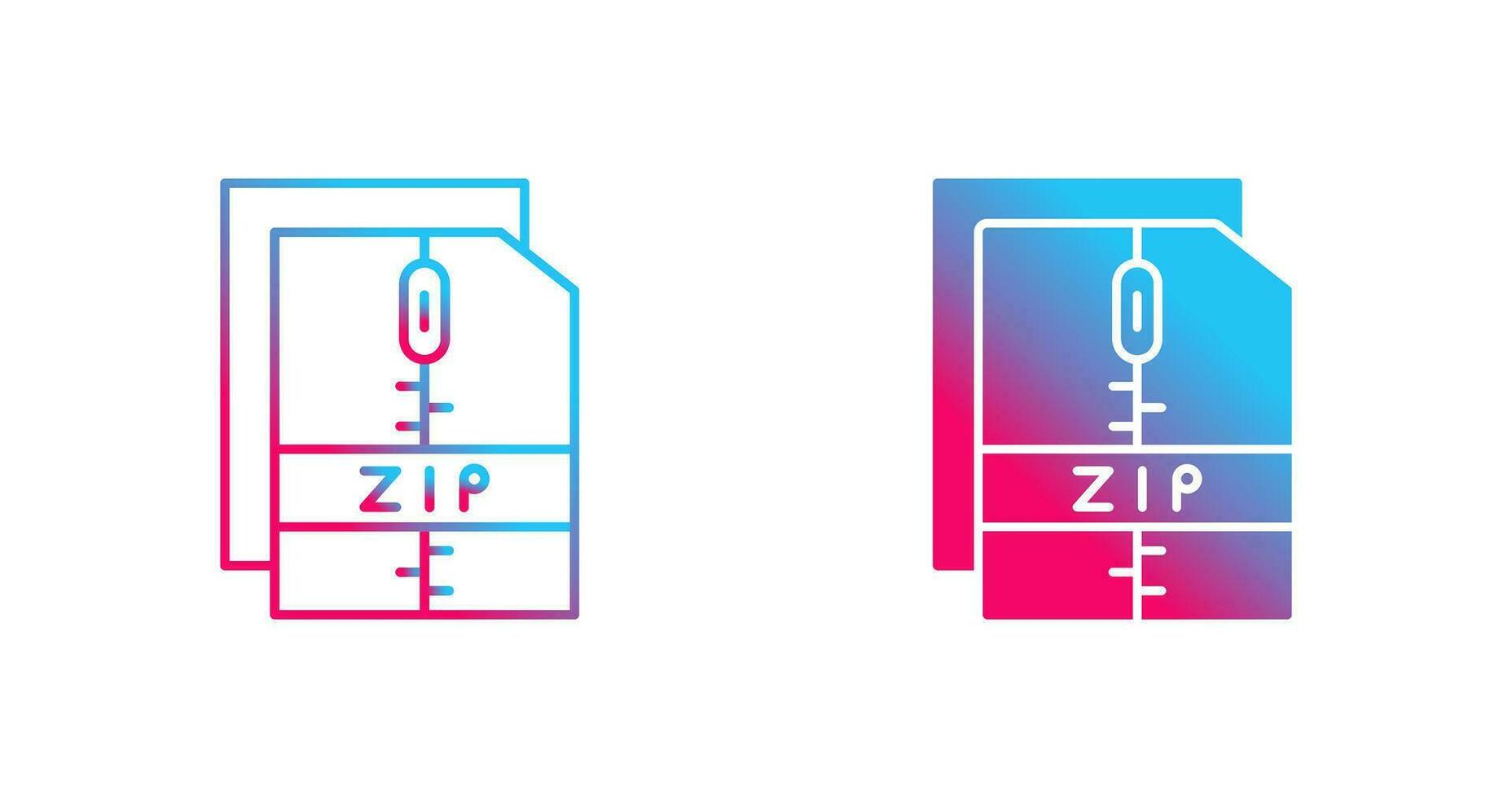 Zip File Vector Icon