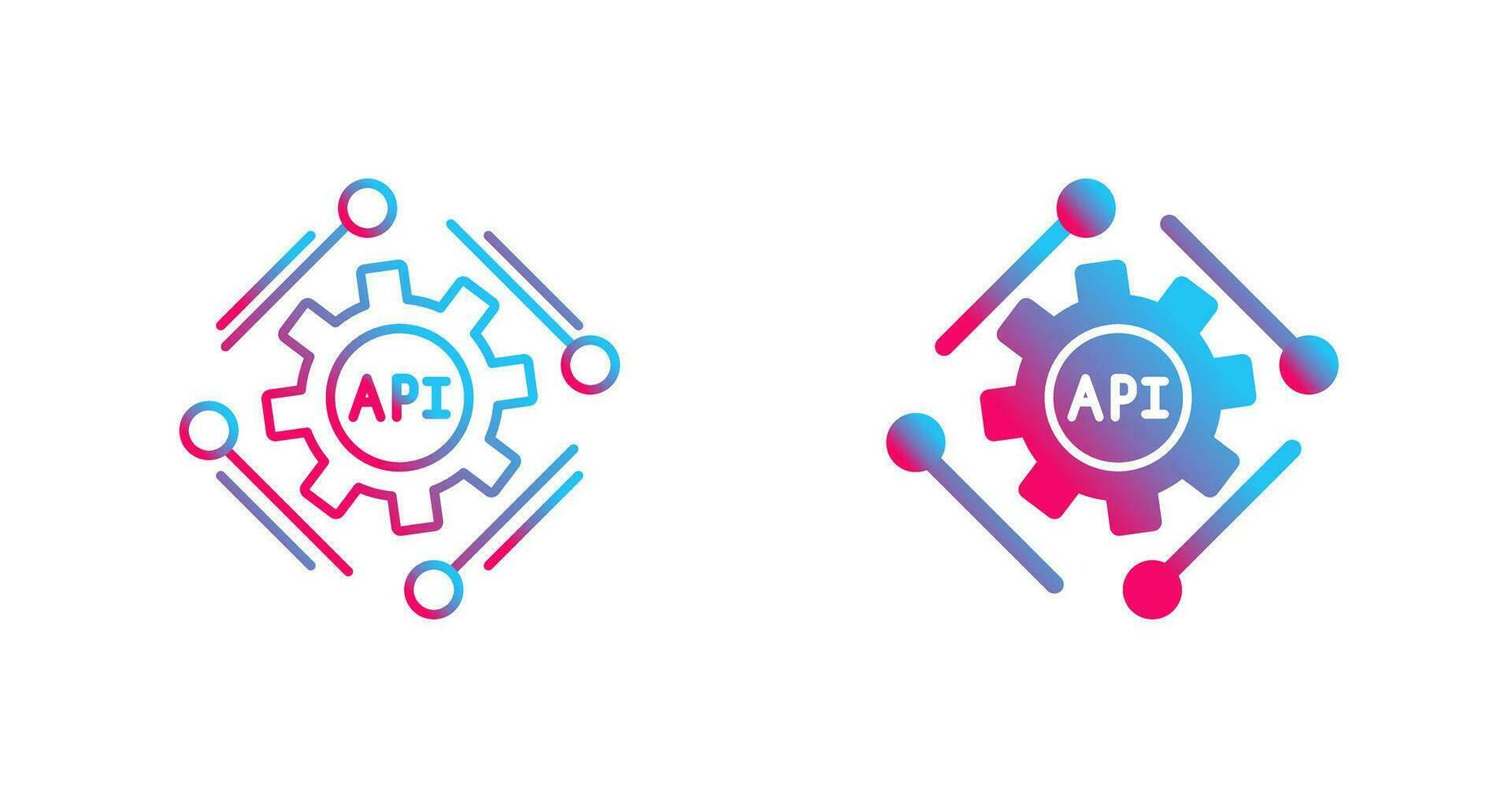 icono de vector de api