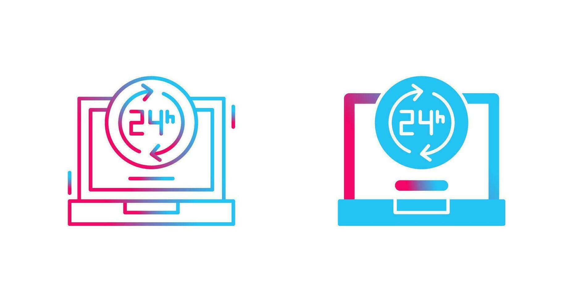 24 Hours Vector Icon