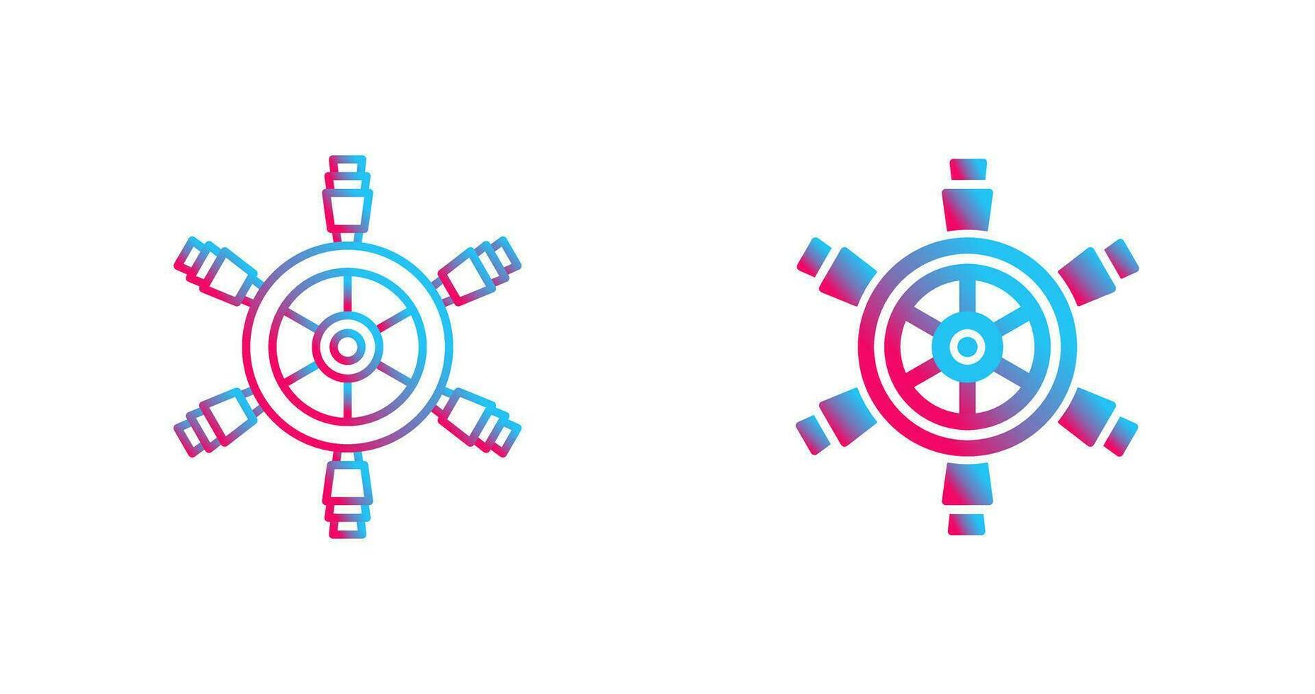 Ship Wheel Vector Icon