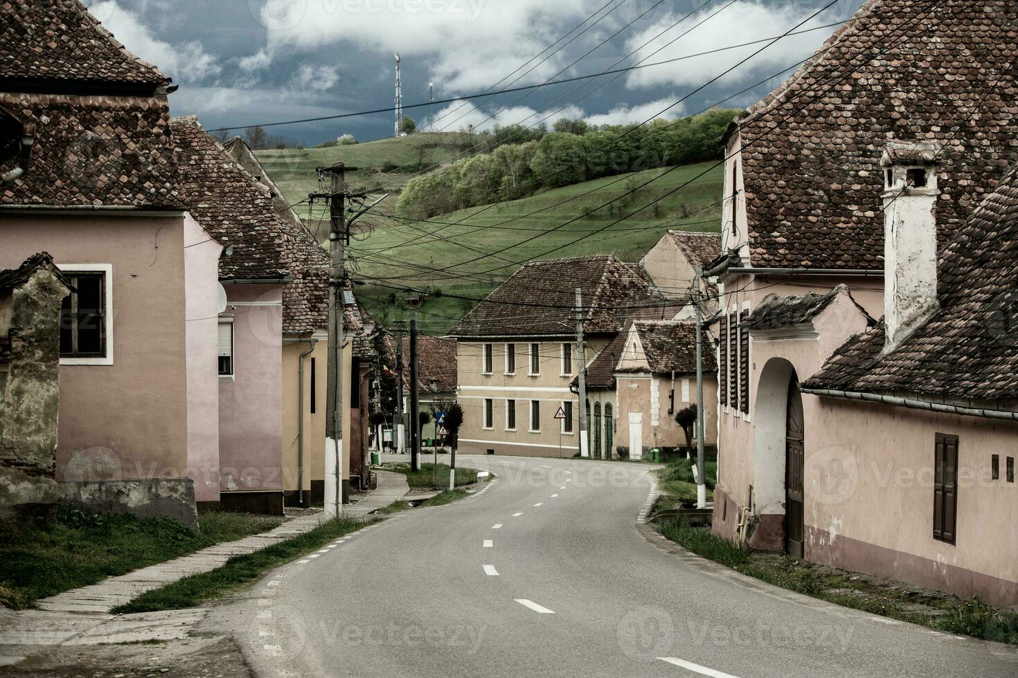 Biertan a very beautiful medieval village in Transylvania, Romania. A historical town in Romania that has preserved the Frankish and Gothic architectural style. Travel photo. photo