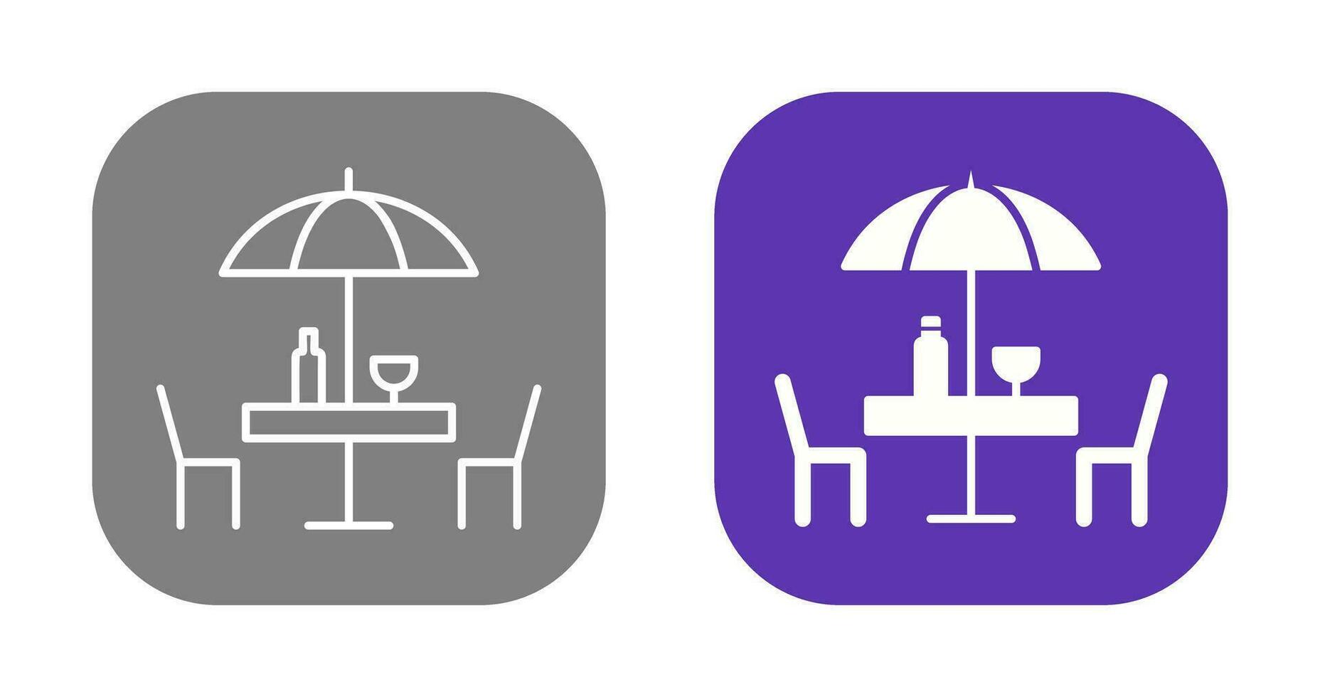 Unique Cafe Table Vector Icon