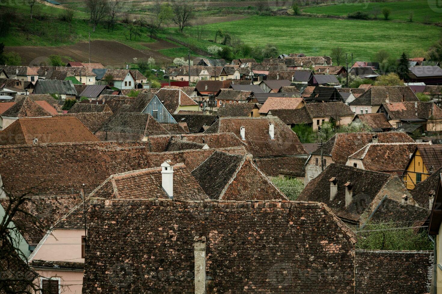 Biertan a very beautiful medieval village in Transylvania, Romania. A historical town in Romania that has preserved the Frankish and Gothic architectural style. Travel photo. photo