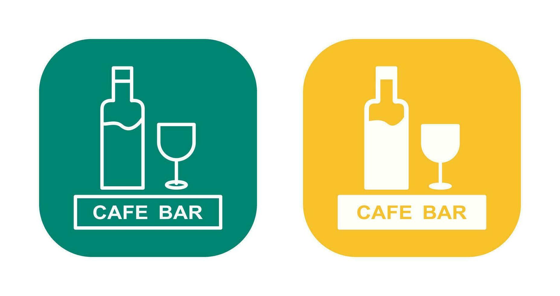 Unique Drinks Cafe Vector Icon