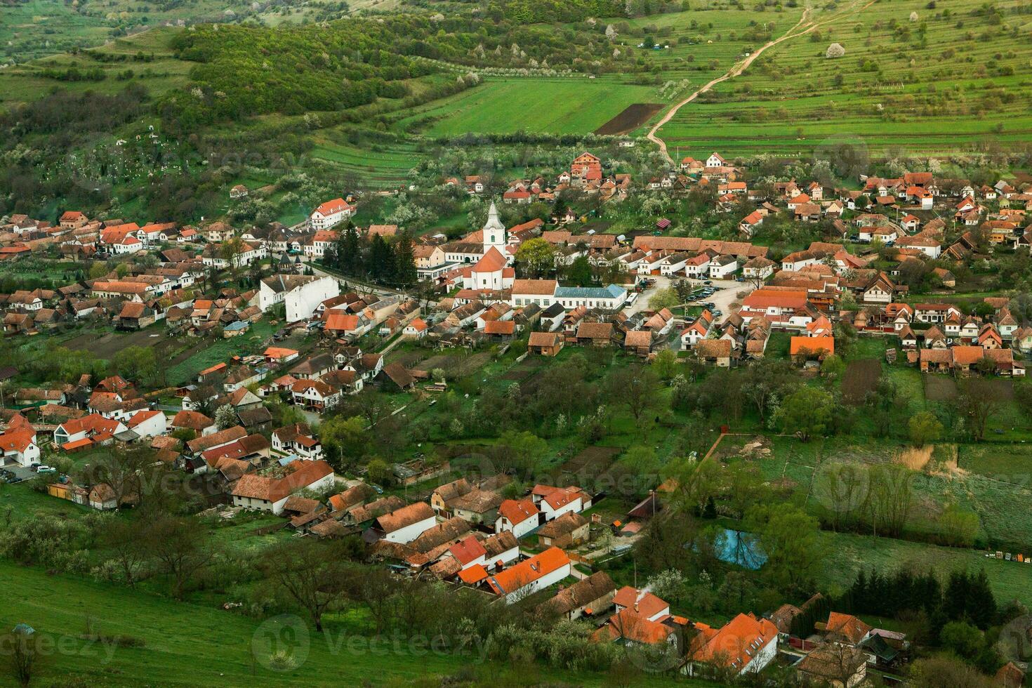 Rimetea is a small village located in Transylvania, Romania. It is situated in the Apuseni Mountains and is known for its picturesque setting and well preserved Hungarian architectural style. photo