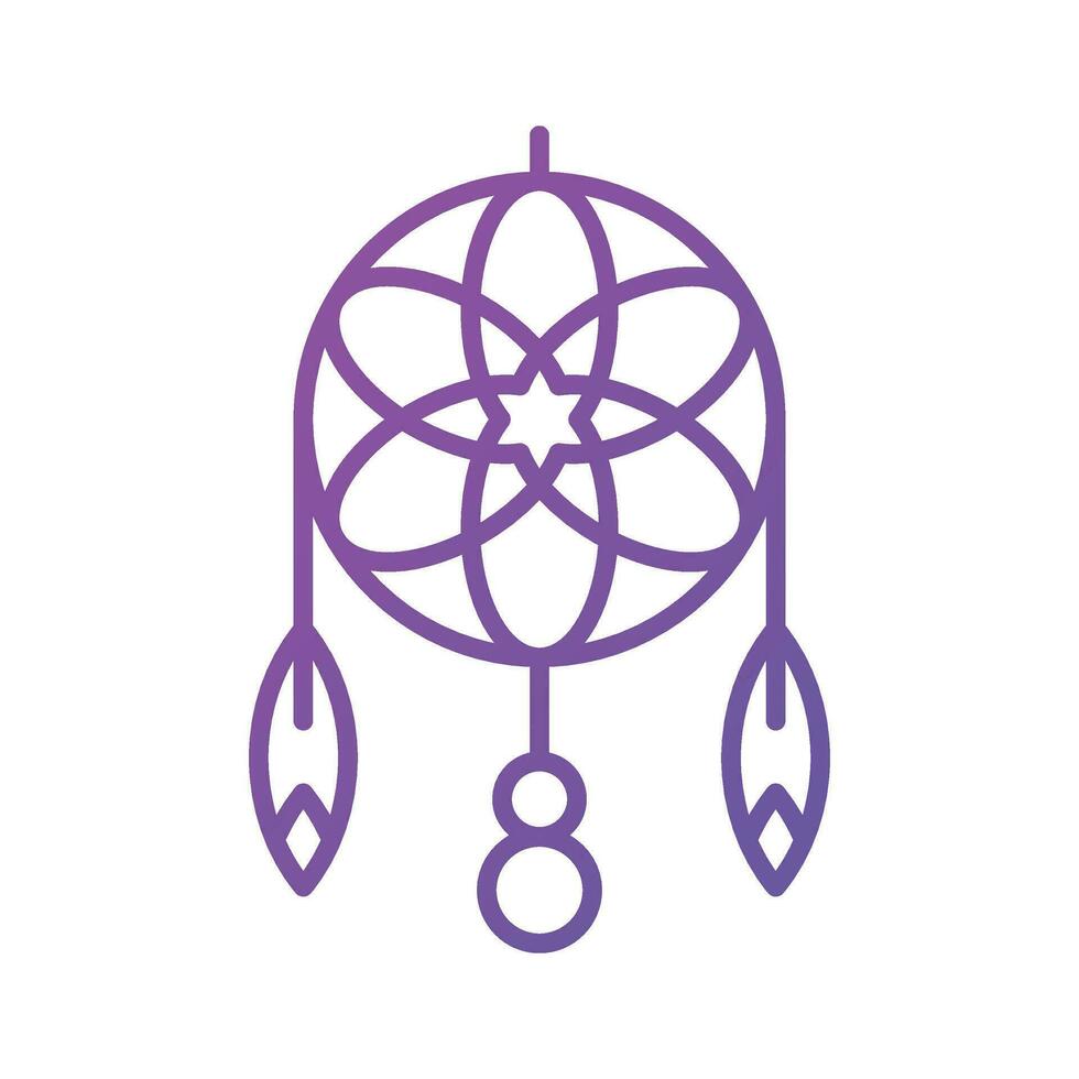 Handcrafted vector of willow hoop, trendy design icon of dreamcatcher