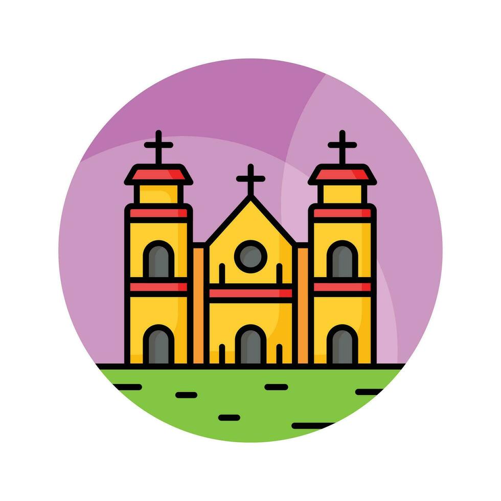 A cathedral building vector design in modern style, easy to use and download