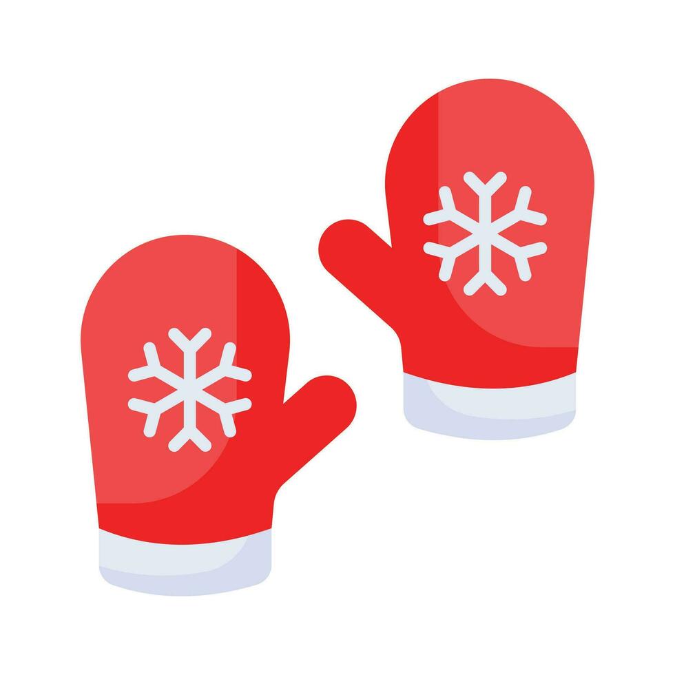 Download this carefully designed icon of winter gloves in modern style vector