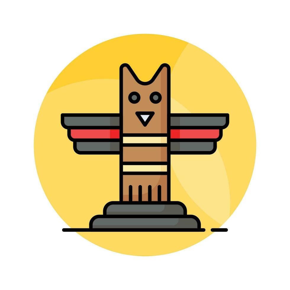 Grab this creatively designed icon of totem in trendy style, editable vector