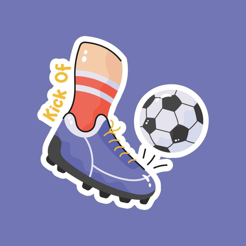 Grab this amazing hand drawn vector of football klick, easy to use icon