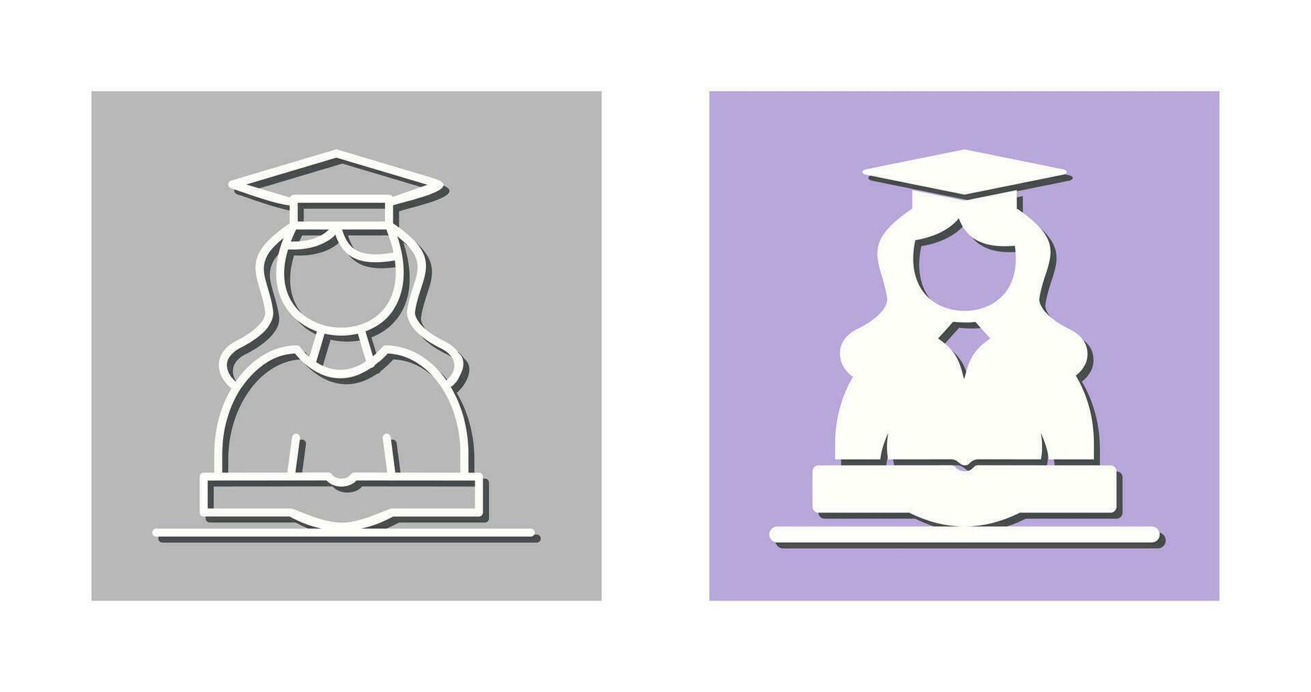 Unique Female Student Vector Icon