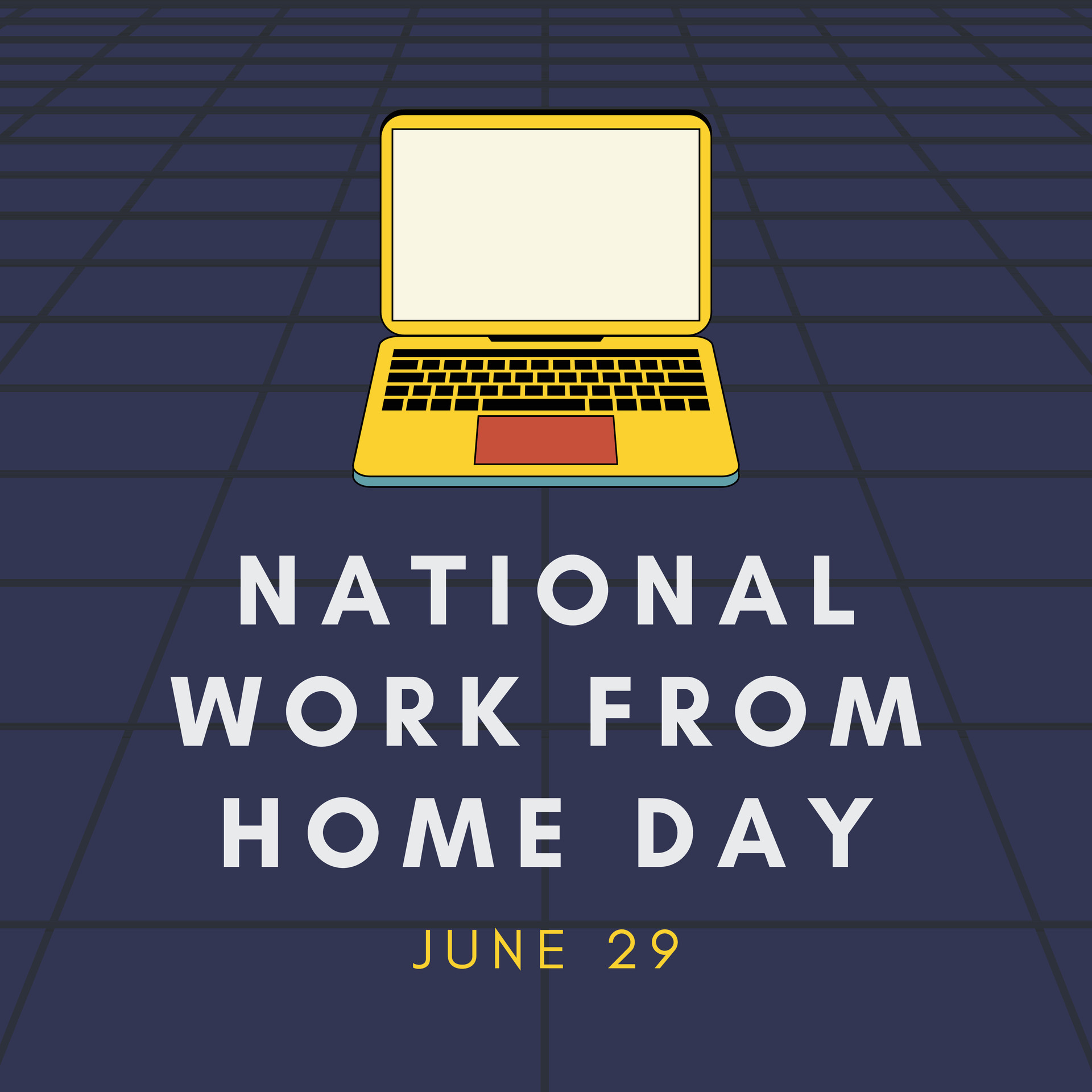 a poster for national work from home day 25294274 Vector Art at Vecteezy