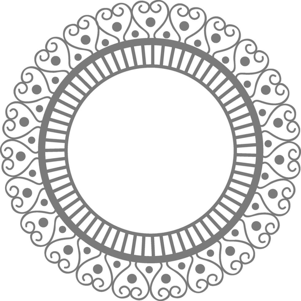 Beautiful floral ornamental frame design. vector