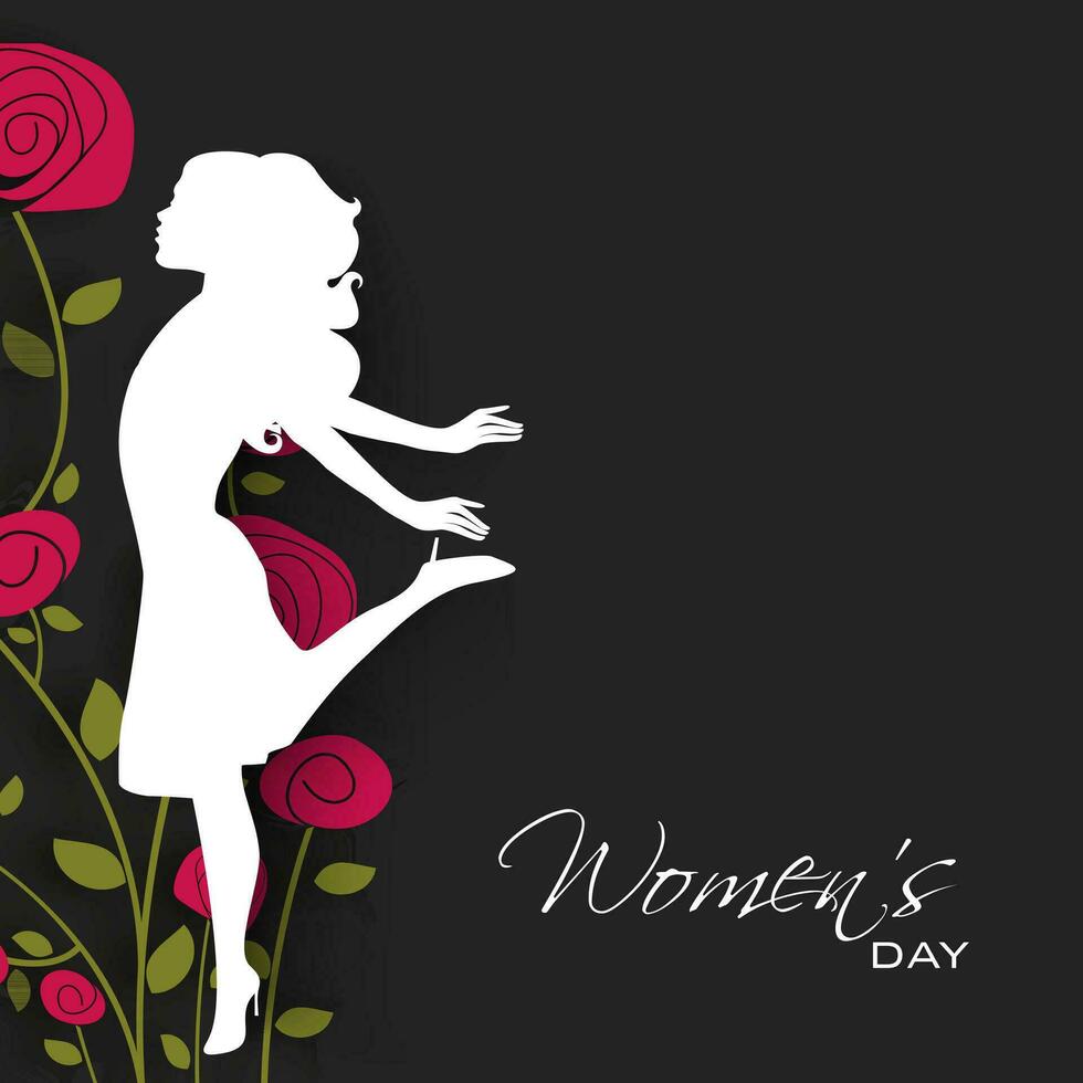 Happy Women's Day celebration design. vector