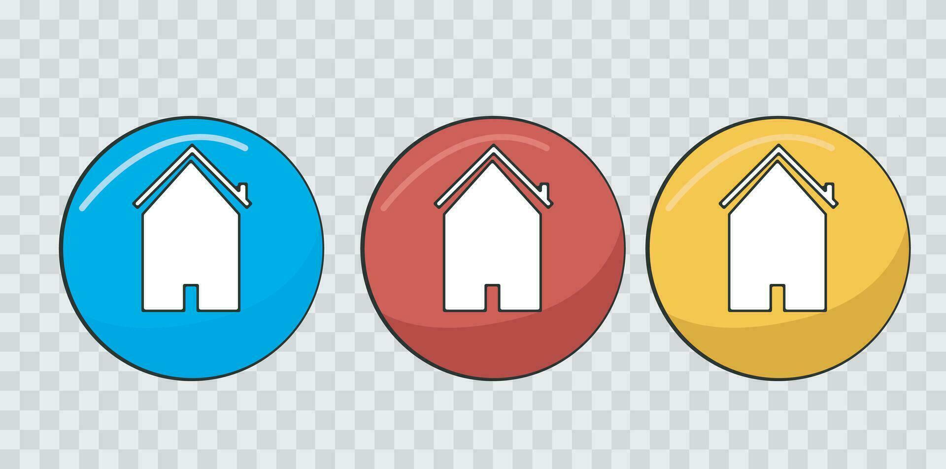 home button sign symbol collection vector design