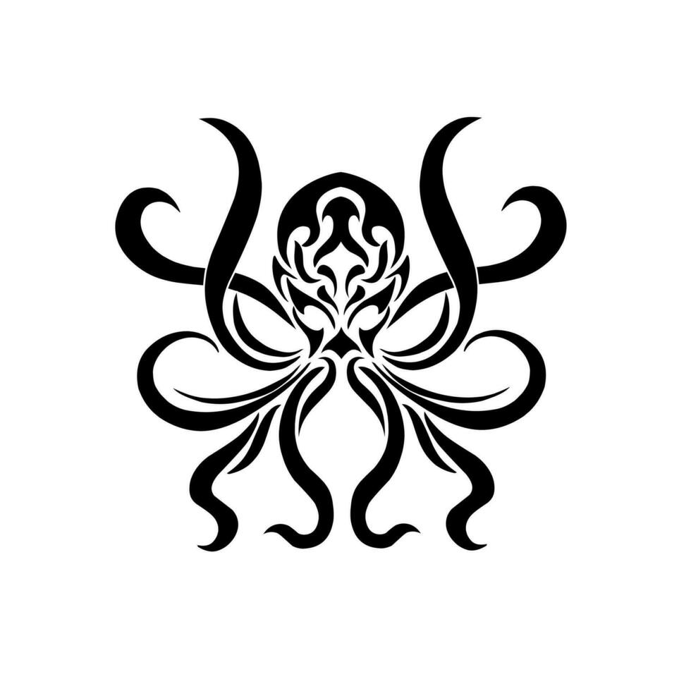 illustration vector graphic of tribal art octopus