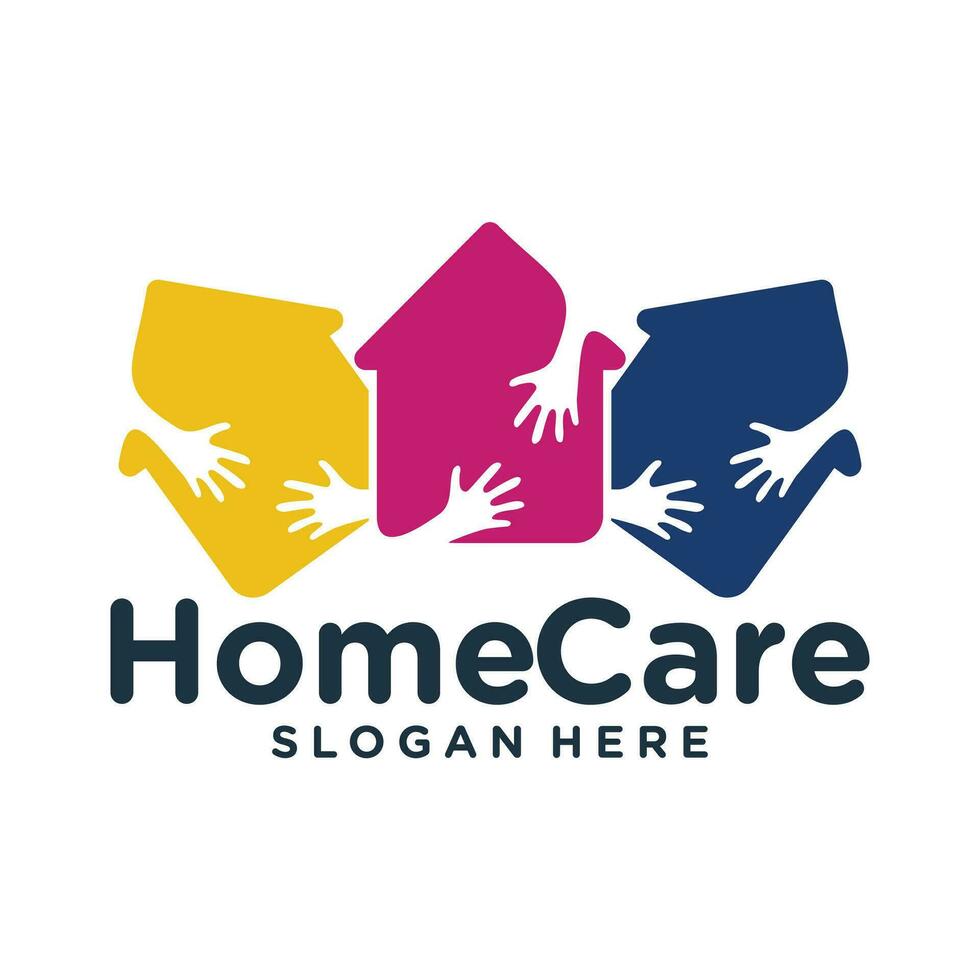 home care logo design template. home vector icon