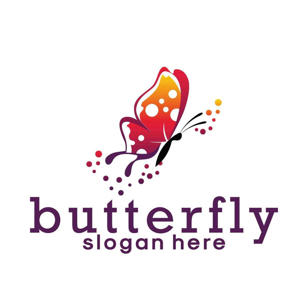 plantilla de logotipo de vector de mariposa creativa. salón de belleza - signo ilustración creativa.