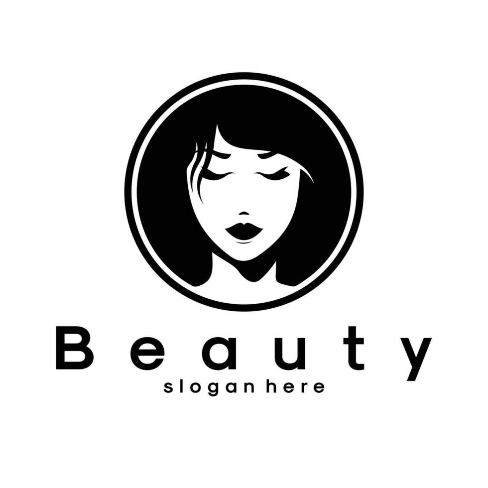 Vector logo design for beauty salon, hair salon, cosmetic