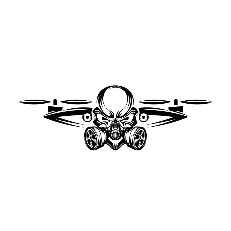 Ilustración de vector de diseño de logotipo de drones