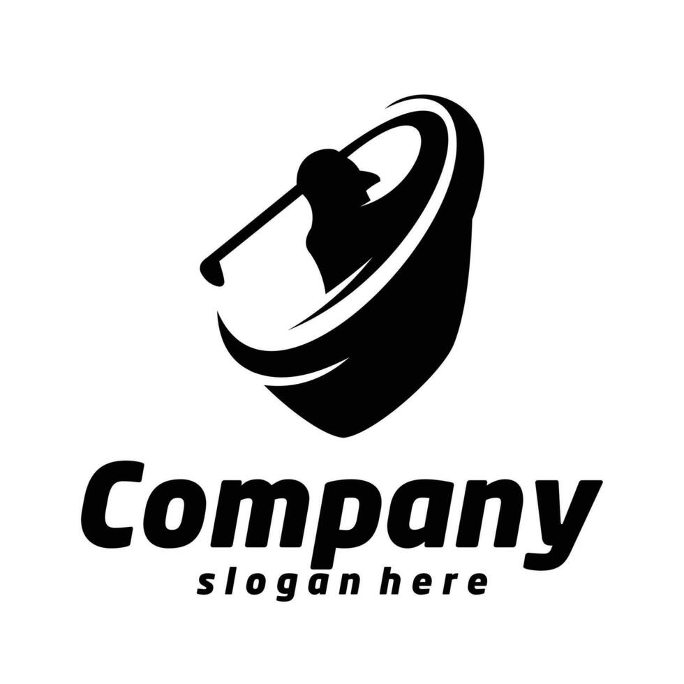 Golf Logo designs concept vector, Silhouette of Golf logo designs vector illustration