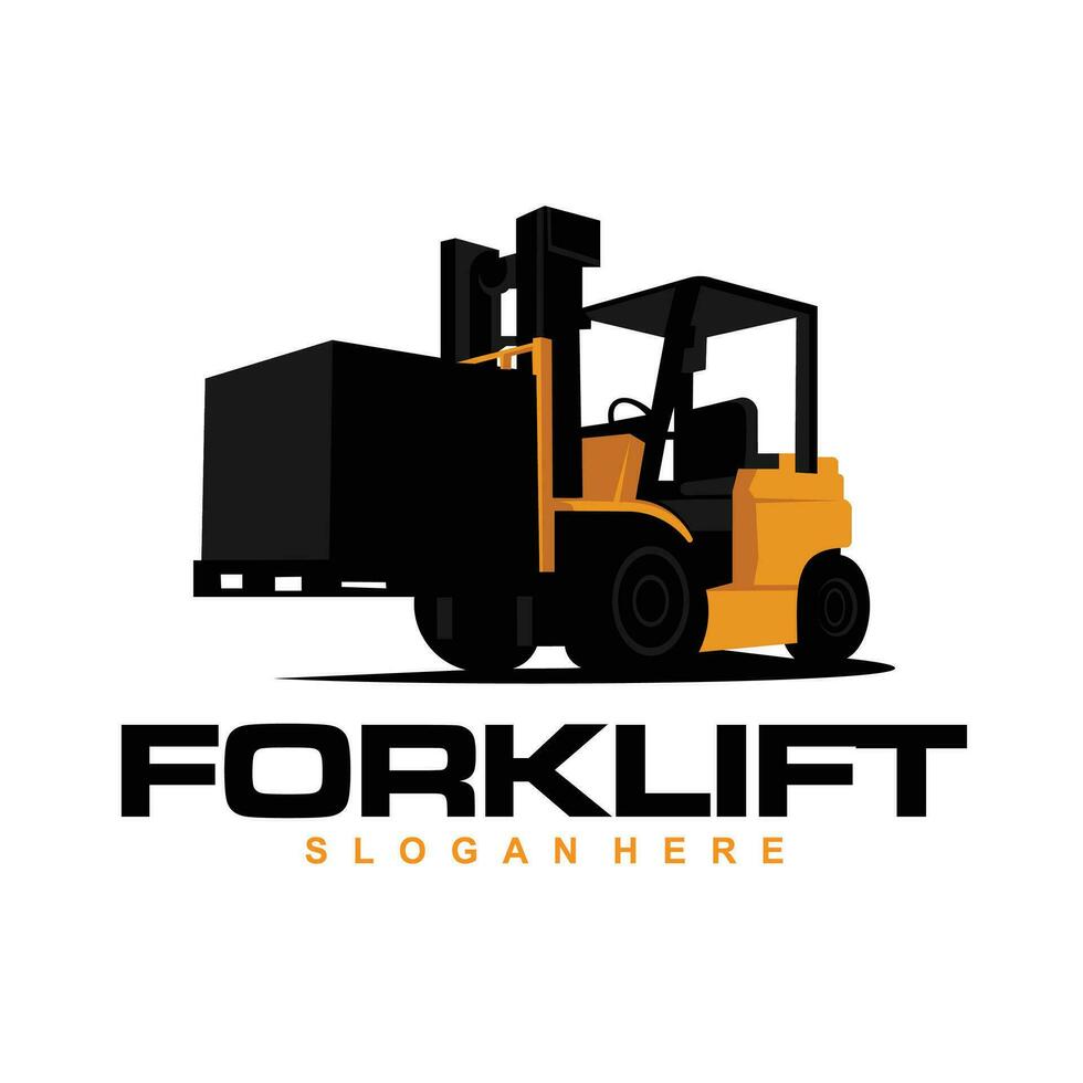 forklift logos. suitable for forklift company symbols, warehouses, rental, storage and other enterprises vector