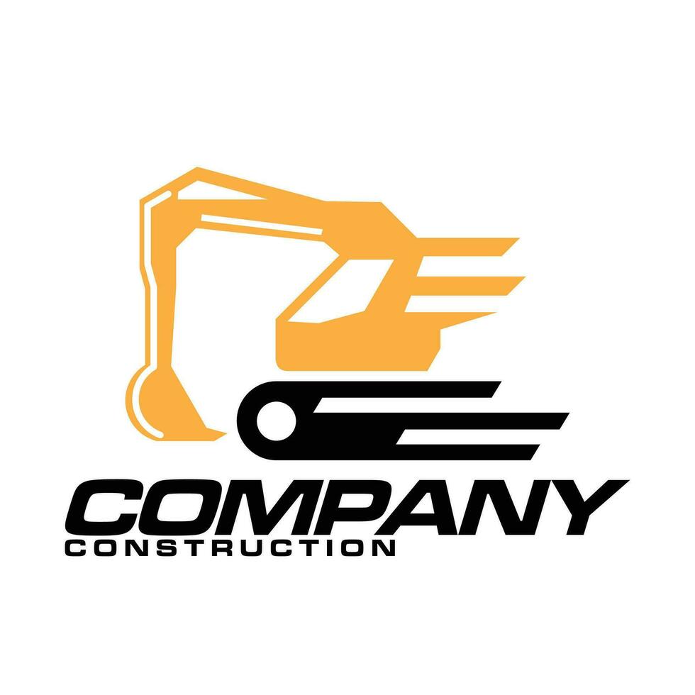 Excavator logo designs concept vector illustration