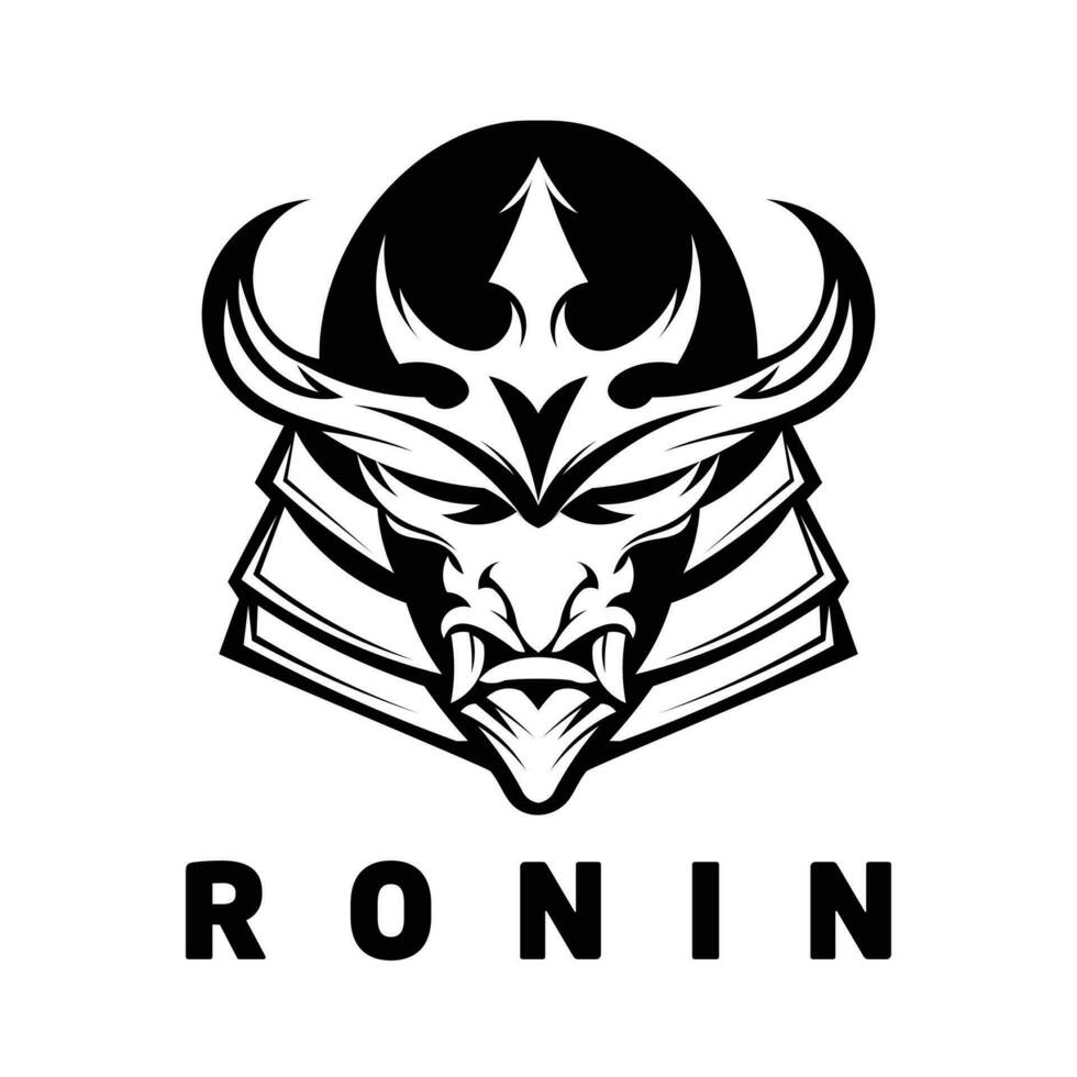ronin ninja samurai logo vector