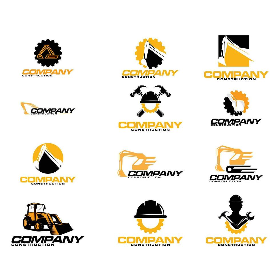 Building and Construction Logo Set vector