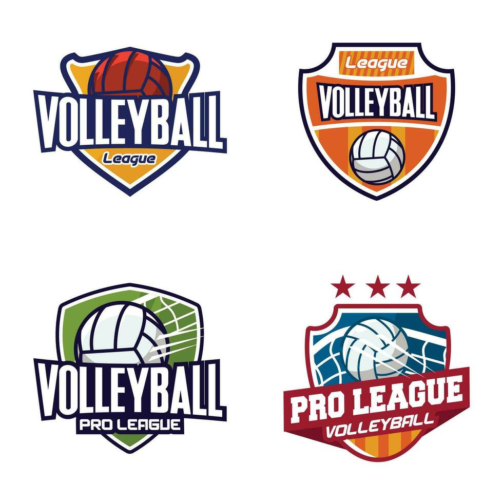 Volleyball Logo Badge, American Logo Sport vector