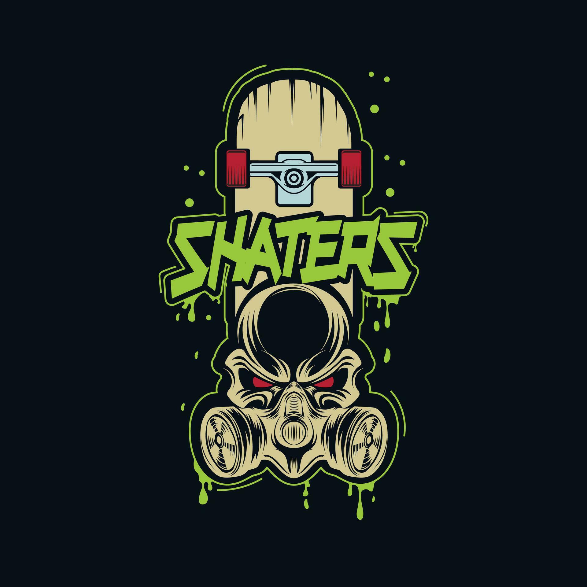 Skateboarding tees print in color vector illustration 25294829 vector