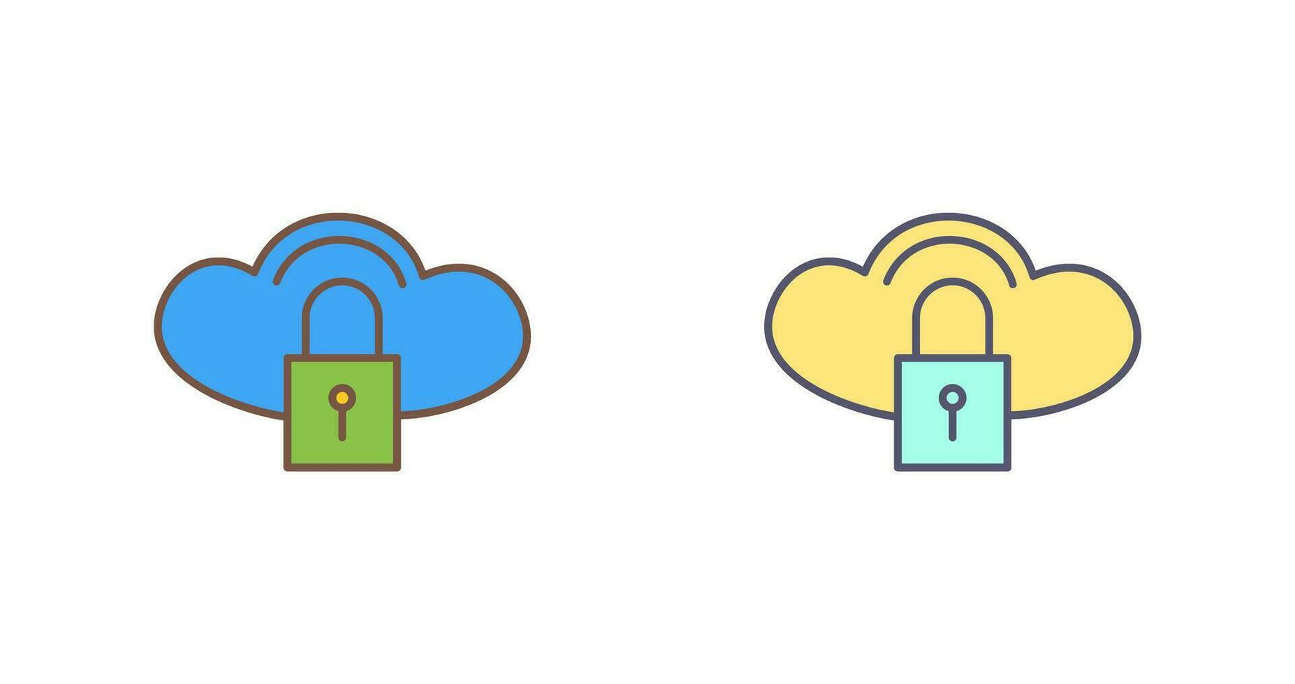 Secure Cloud Vector Icon