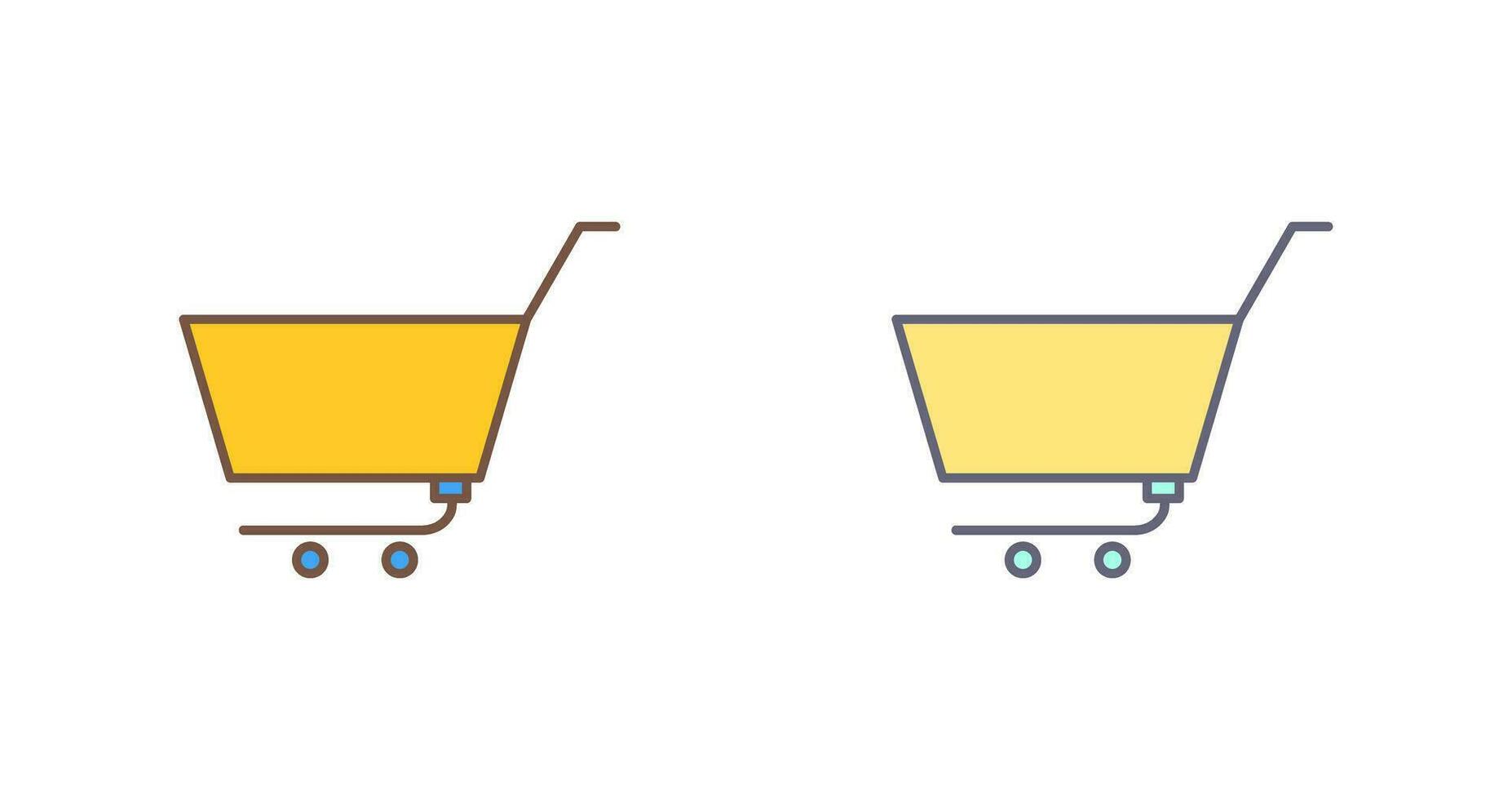 icono de vector de carrito de compras único