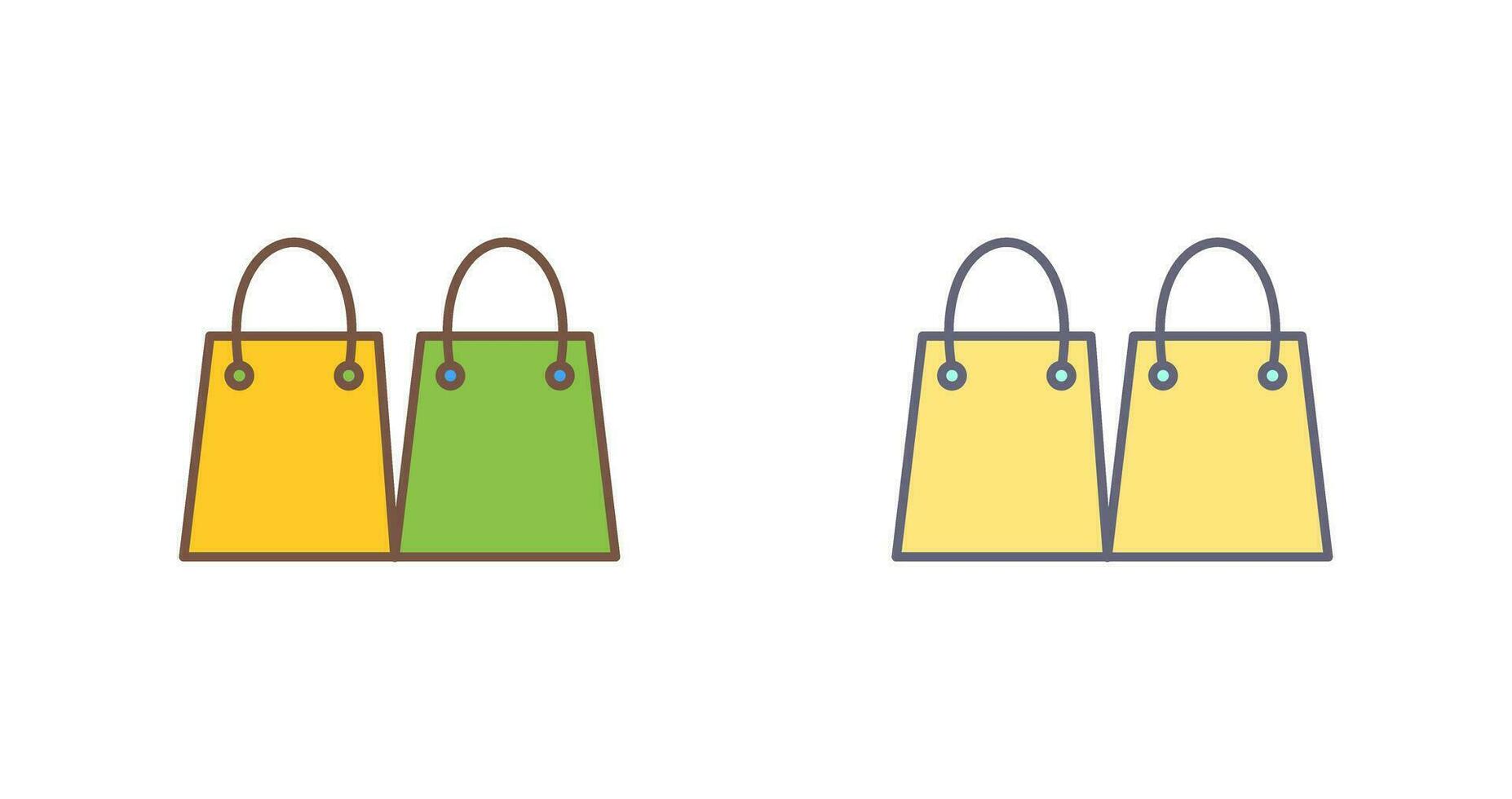 Unique Shopping Bags Vector Icon